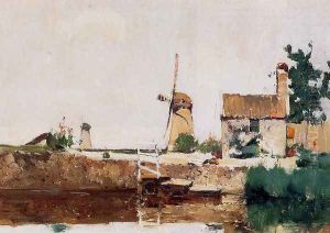 Windmills, Dordrecht by John Henry Twachtman