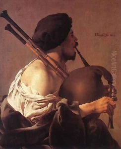 Bagpipe Player 1624 by Hendrick Terbrugghen