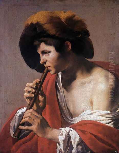 Boy Playing a Recorder 1621 - view 1
