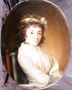 Portrait of a Lady said to be Marie Sophie Frederick of Hesse Kassel by Johann Heinrich Wilhelm Tischbein I