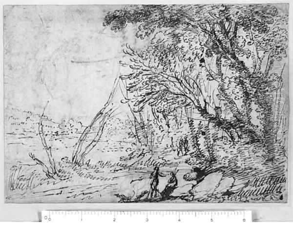A wooded Landscape with Figures - view 1