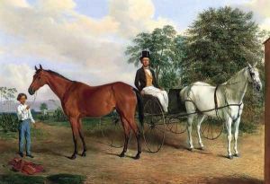 Self Portrait in a Carriage by Edward Troye