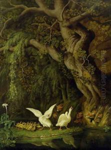 Foxes and Geese by Johann Heinrich The Elder Tischbein