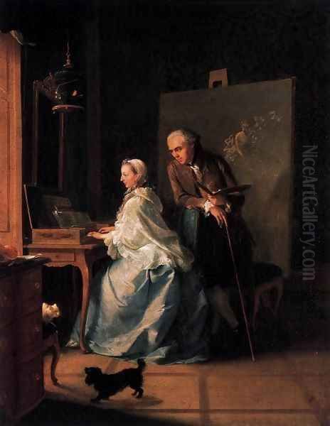 Portrait of the Artist and His Wife at the Spinet - view 1