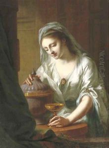 Portrait of Countess Augusta von Reuss-Ebersdorf and Lobenstein, half-length, as Artemisia