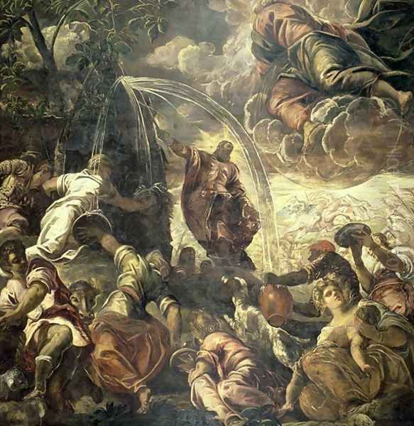 Moses Striking Water from the Rock, 1575 by Jacopo Tintoretto (Robusti)