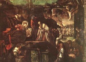 Adoration of the Magi c. 1582 by Jacopo Tintoretto (Robusti)