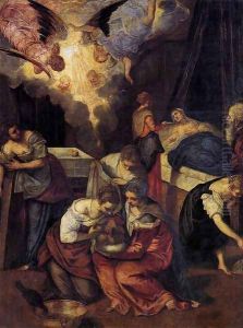 Birth of St John the Baptist c. 1563 by Jacopo Tintoretto (Robusti)