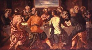 The Last Supper, mid 1540s by Jacopo Tintoretto (Robusti)