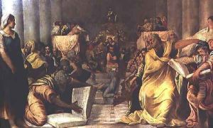 Christ Among the Doctors, early 1540s by Jacopo Tintoretto (Robusti)
