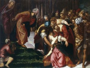 Esther before Ahasuerus 1547-48 by Jacopo Tintoretto (Robusti)