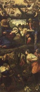 The Nativity and Adoration by Jacopo Tintoretto (Robusti)