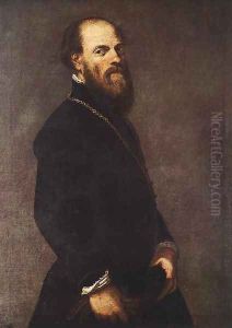 Man with a Golden Lace 1550-60 by Jacopo Tintoretto (Robusti)