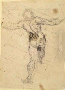 Study of a Male Nude from Behind, c.1577