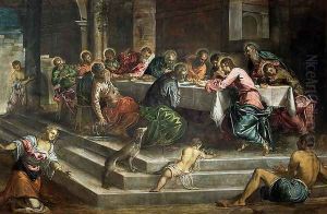 Last Supper 2 by Jacopo Tintoretto (Robusti)
