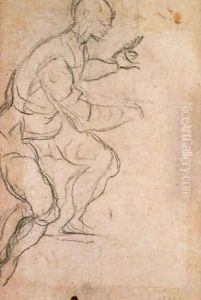 Seated Man seen from Below