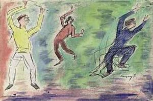 Dancing Figures by Janos Vaszary