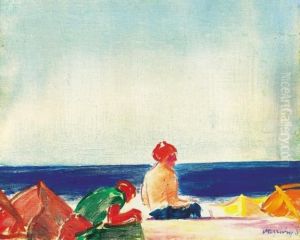 On The Italian Riviera, Around 1930 by Janos Vaszary