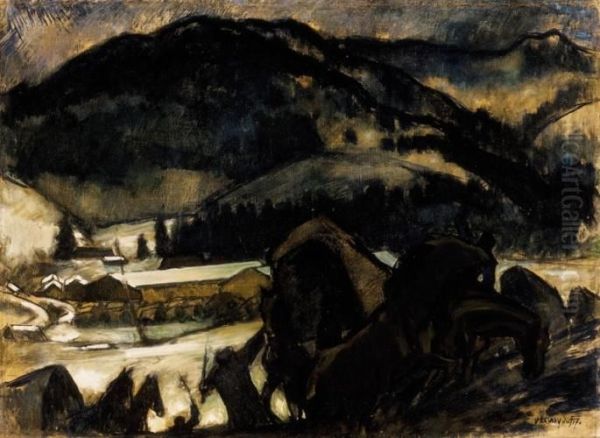 Soldiers In The Mountains, 1917 - view 1