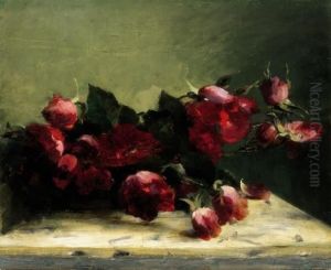 Still-life Of Roses, Early 1890s by Janos Vaszary