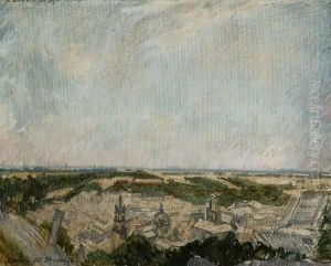 Janos Vaszary . View Of Lemberg [ukraine] by Janos Vaszary