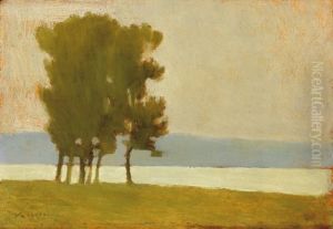 Shore Of Balaton by Janos Vaszary