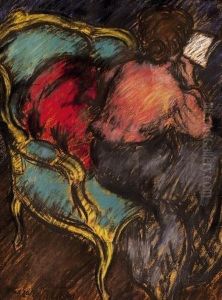 Woman, Reading by Janos Vaszary