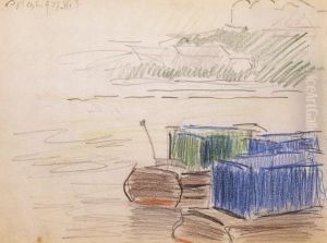 Banks Of The Danube by Janos Vaszary