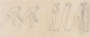 Female Nude by Janos Vaszary