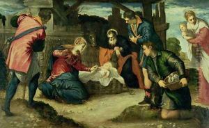 The Adoration of the Shepherds, 1540s by Jacopo Tintoretto (Robusti)