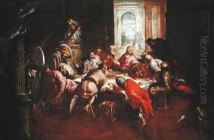 The Last Supper 2 by Jacopo Tintoretto (Robusti)