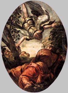 Elijah Fed by the Angel by Jacopo Tintoretto (Robusti)