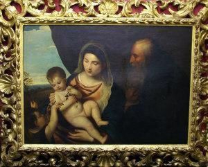 "the Madonna And
Child With The Infant Saint John The Baptist And Saint Anthony
Abbot" by Tiziano Vecellio (Titian)