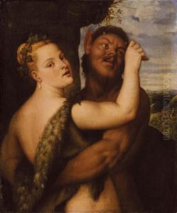 Ninfa E Satiro by Tiziano Vecellio (Titian)