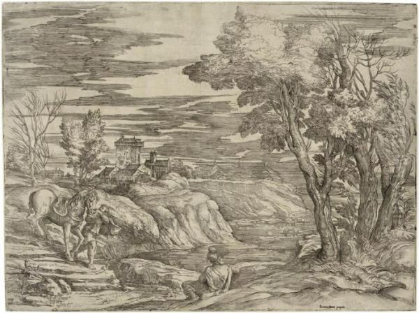 Landschaft Mit Einem Rastenden Edelmann - view 1