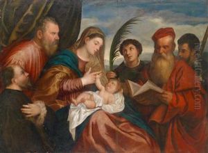 'sacra Conversazione': Madonna Mit Dem Kind by Tiziano Vecellio (Titian)