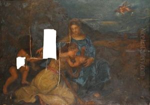 Madonna And Child With Young St John And St Catherine by Tiziano Vecellio (Titian)