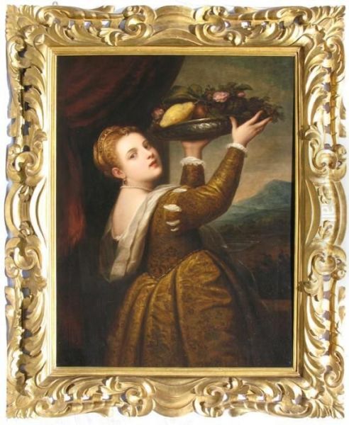 Portrait Of Lavinia The Artist's Daughter With A Bowl Of Fruit - view 1