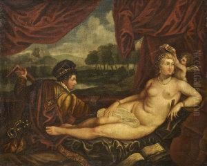 Venus And The Lute Player by Tiziano Vecellio (Titian)