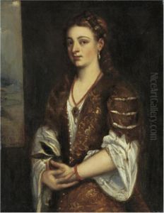 Young Woman Holding An Apple