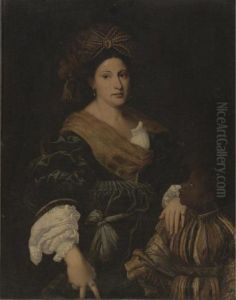 Portrait Of Laura Dei Dianti by Tiziano Vecellio (Titian)
