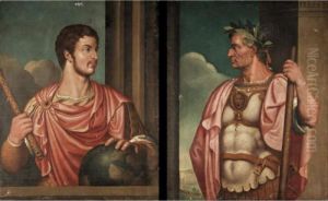 Portraits Of Emperor Augustus And Julius Caesar by Tiziano Vecellio (Titian)