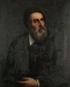 A Portrait Of The Artist, Half-length, In A Black Fur-trimmed Coat With A White Collar