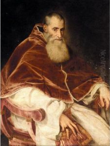 Portrait Of Pope Paul Iii by Tiziano Vecellio (Titian)