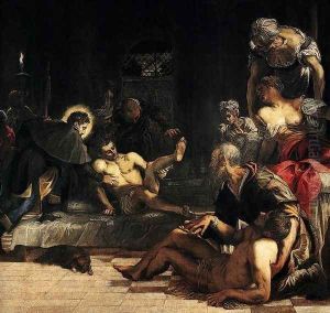 St Roch in the Hospital (detail 2) by Jacopo Tintoretto (Robusti)