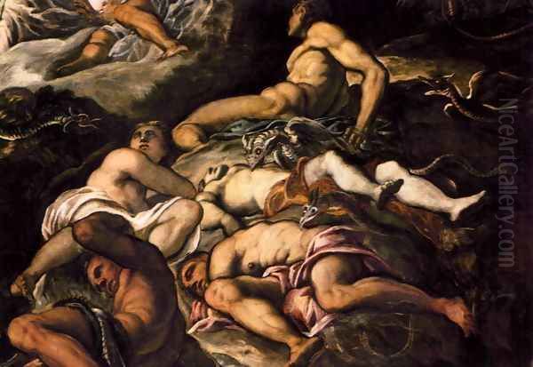 The Brazen Serpent (detail) by Jacopo Tintoretto (Robusti)