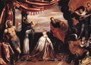The Dead Christ Adored by Doges Pietro Lando and Marcantonio Trevisan (detail 1) by Jacopo Tintoretto (Robusti)