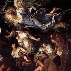 St Roch in Prison Visited by an Angel (detail 2) by Jacopo Tintoretto (Robusti)
