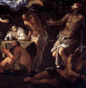 St Roch in Prison Visited by an Angel (detail 3) by Jacopo Tintoretto (Robusti)