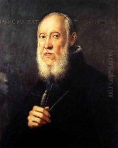 Portrait of Jacopo Sansovino 4 by Jacopo Tintoretto (Robusti)